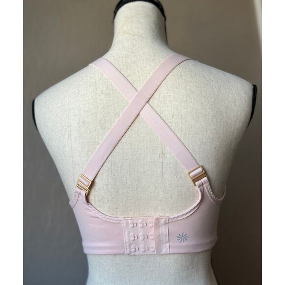 Athleta Sports Bra 34DD Cross Back Women's Pink Underwired Lightly Padded Lined - Picture 3 of 7